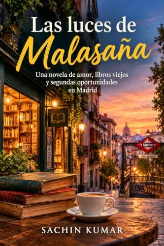 Portada de Las luces de Malasaña: Una novela romántica en Madrid sobre libros, segundas oportunidades y el valor de quedarse